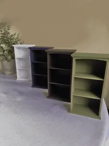 Square Mini Bookshelf - Compact & Stylish Storage Solution for Mini Books & Collectibles - Enhance Your Space with Cozy Charm