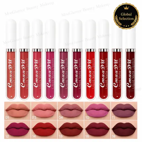 10Pcs Matte Liquid Lipstick Set Long Lasting Smooth Makeup Transferproof Waterproof Non Drying Highly Pigmented Lipgloss Suitable Beginners Cosmetics DealsForYouDays