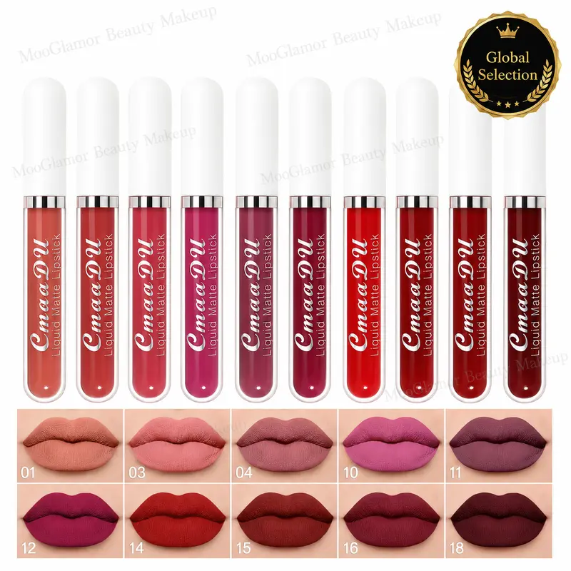 10Pcs Matte Liquid Lipstick Set Long Lasting Smooth Makeup Transferproof Waterproof Non Drying Highly Pigmented Lipgloss Suitable Beginners Cosmetics DealsForYouDays