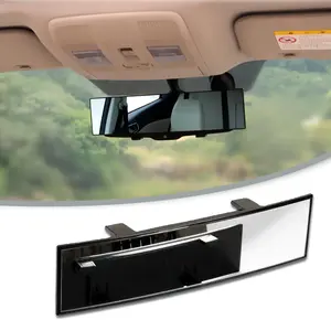 12" Universal Interior Clip-On Panoramic Rearview Mirror, HD Anti-Glare Wide Angle Design to Reduce Blind Spots – Fits Cars, SUVs, Trucks, and Other Vehicles