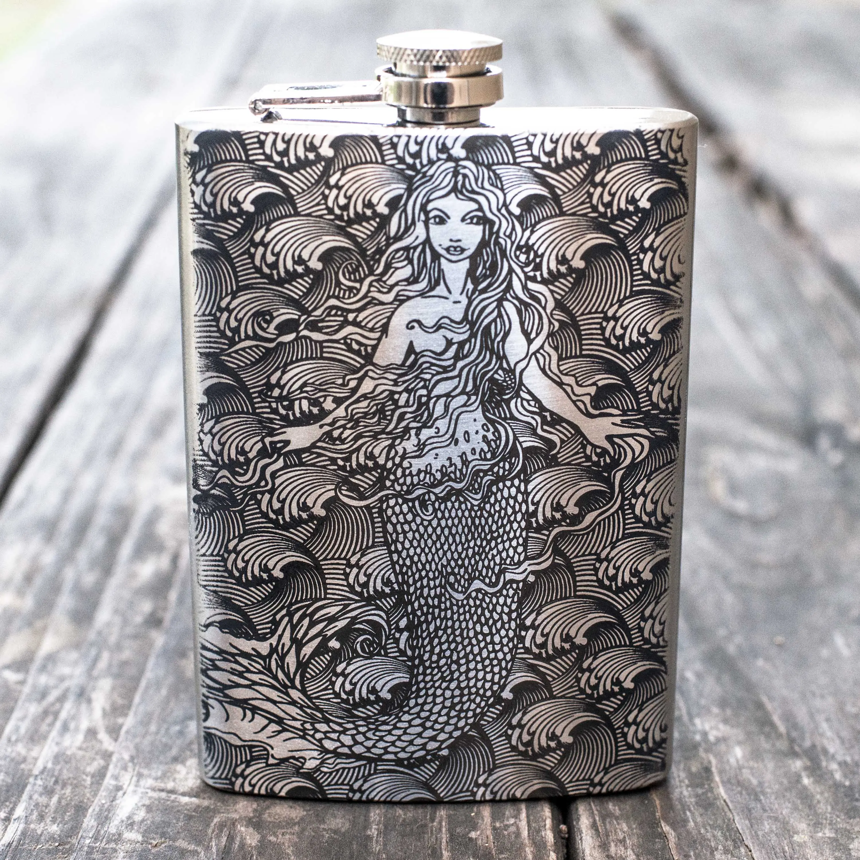 8oz Mermaid Flask L1