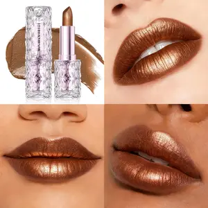 Huasurv Shiny Full Lipstick, Hydrating Moisturizing Fine Glitter, Long-Lasting Color, Natural Finish, Makeup, 1 Piece, Hs2310-05