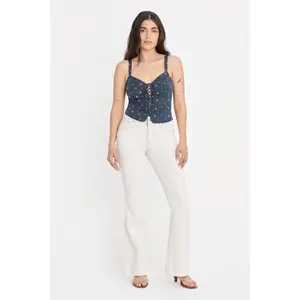 DOLLY JOLEANS PETITE FLARE JEANS | VINTAGE WHITE