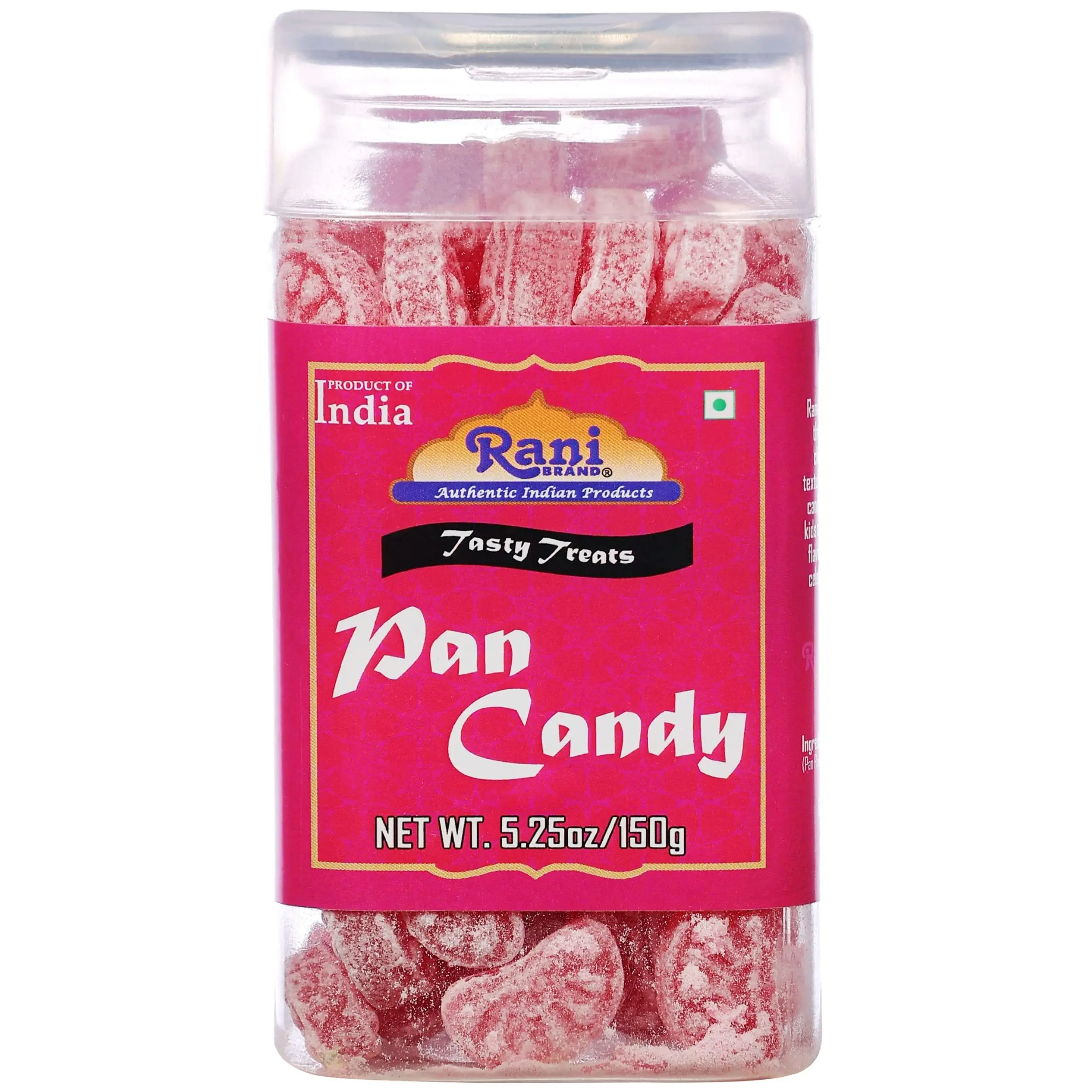 Rani Pan Candy 5.25oz (150g) Vacuum Sealed, Easy Open Top, Resealable Container ~ Indian Tasty Treats | Vegan | Gluten Friendly | NON-GMO | Indian Origin