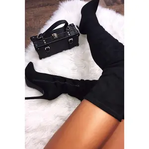 Vicky Over The Knee Boot - Black