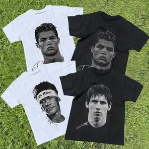 Vintage Graphic Football Legend T-Shirt - Unisex Oversized Cotton Tee, Casual Short Sleeve Streetwear Top HT0