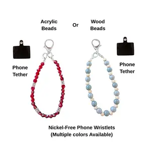 Personalized Acrylic Phone Wristlet Accessory, Easy-Installation Phone Strap for Smartphone, Android Mobile Devices