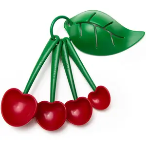 Heart Shapes Measuring Spoons Set, Cute Accessories Cherry Shape, Cute Measuring Spoons with Egg Separator