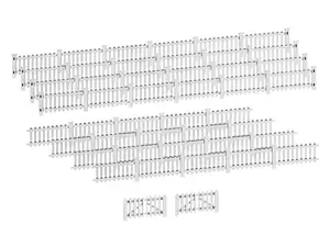 Lionel 2057120 HO Picket Fence - White, HO Scale