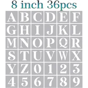 8 inch Large Letter Stencils Alphabet Stencils for Painting on Wood,Stencil Letters Numbers Stencils for Wood Wall Signs Porch DIY Crafts,DIY Hand Tools Kits,Springtok