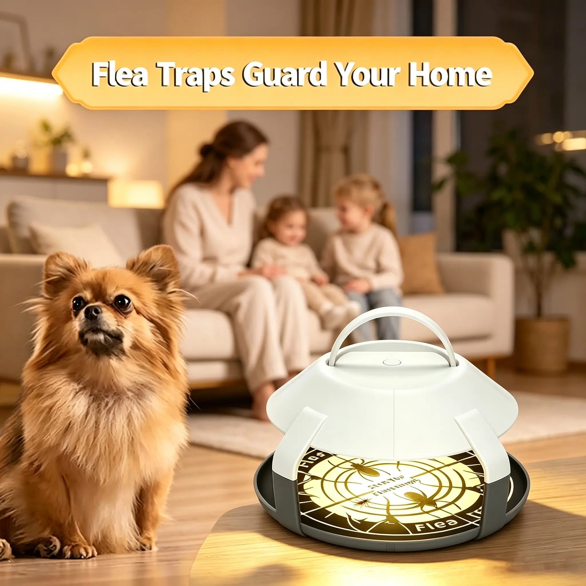 2-Pack Rechargeable LED Insect Trap Lamp - Wireless Compact PP Plastic Fly Catcher, Non-Toxic Odorless Pest Control Solution for Indoor Outdoor Use (Eliminates Flies, Ants)