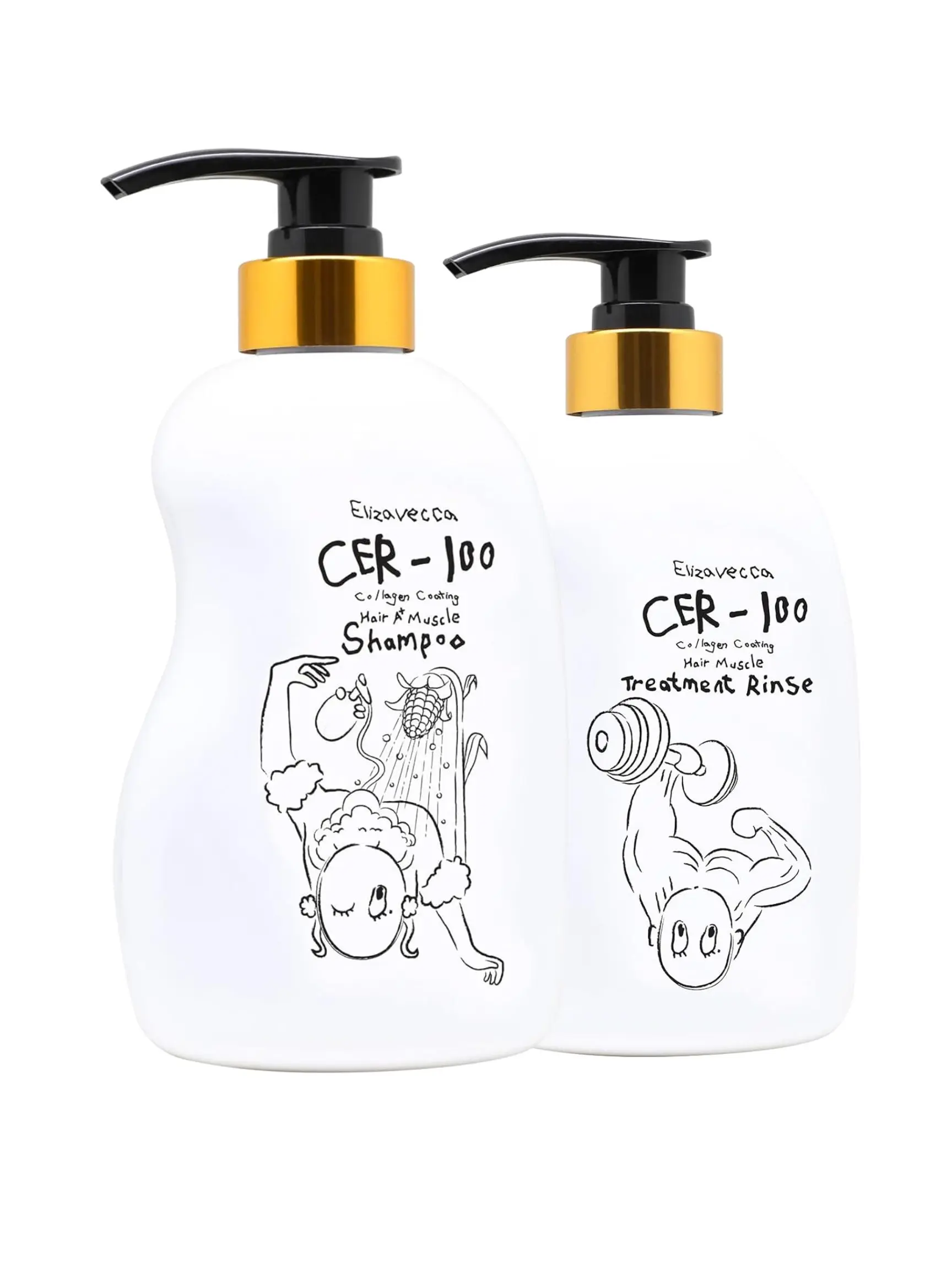 Elizavecca Shampoo & Rinse Set – 500ml Each | Nourishing & Hydrating- TORNADO SHAMPOO, MUSCLE SHAMPOO, MUSCLE RINCE