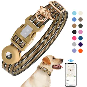 Pet Tracking Collar for Dogs - AirTag Holder Waterproof & Adjustable