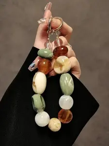 Handmade Multicolor Beaded Keychain Pendant, Unique Design Handcrafted Jewelry Accessory, Perfect Gift Idea for All Occasions