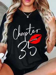 100% Cotton Chapter 35 Happy Birthday 35 Born In 1986 T-Shirt