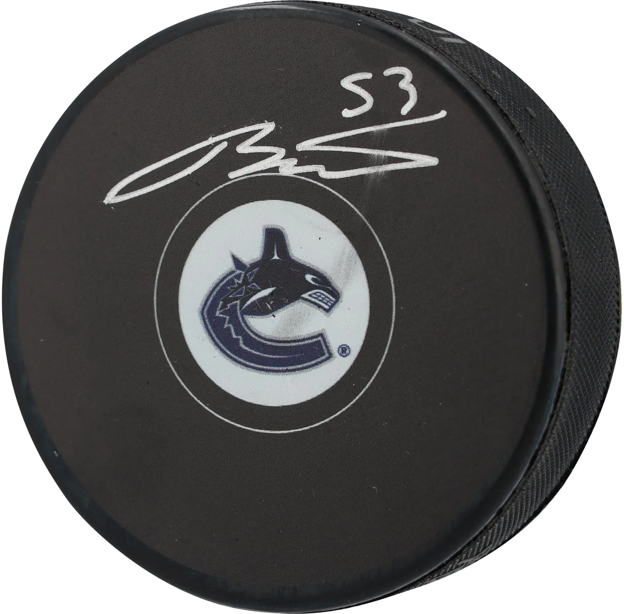 Teddy Blueger Vancouver Canucks Autographed Hockey Puck - Fanatics Authentic Certified