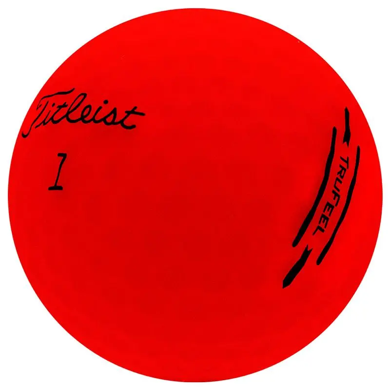 Titleist TruFeel Matte Red Pristine Golf Balls - Soft Feel & Low Spin for Long Distance Play, 1 Dozen Ball Set, Golf Equipment