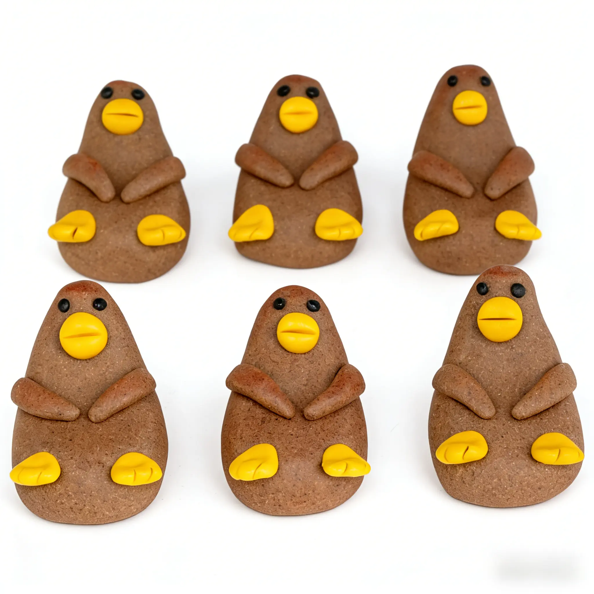 Handmade Ceramic Chill Sit Pose Bird Figurines Cute Desk Decor Unique Charm Relaxing Pose Whimsical Home Office Gift