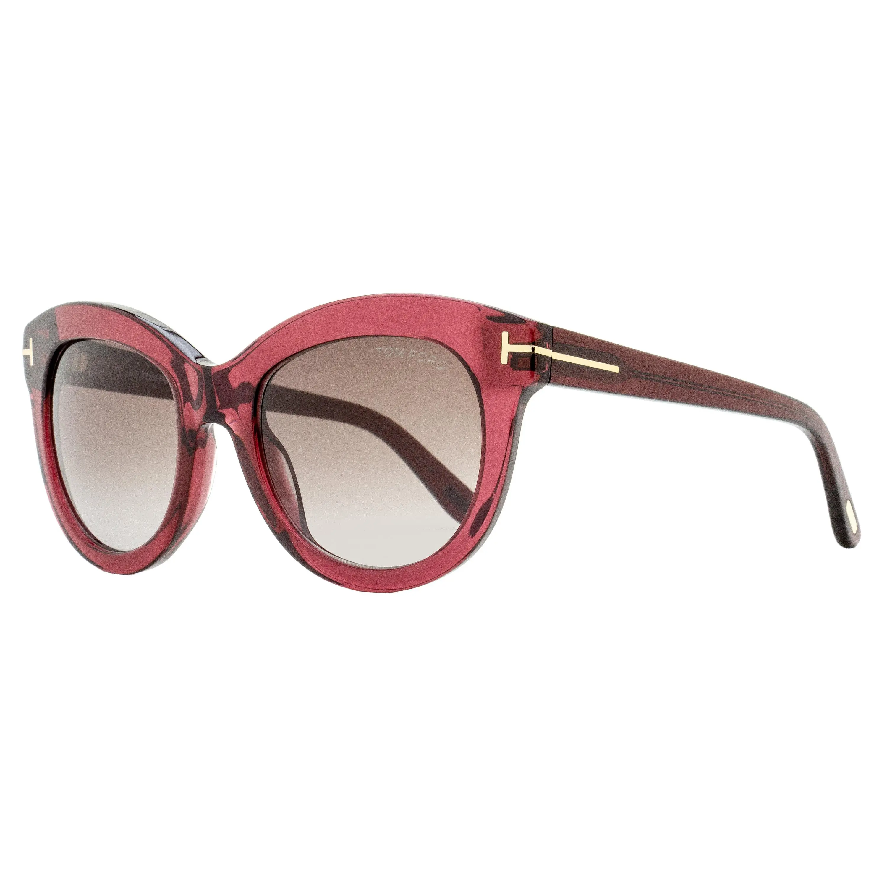 Tom Ford Odette Women's Sunglasses, Glamorous Oval Statement Frame in Bordeaux Acetate with Gold 'T' Accents | 69T TF1189 53mm, Stylish Accessories, Statement Frame Glasses, Fashion Glasses With Decorative Accents, Gold-Themed Women's Sunglasses, Eyewear,