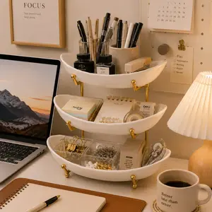 Multi-Use 3 Tier Organizer Stand – Stylish Storage Tray for Bathroom, Coffee Bar, Vanity & Kitchen