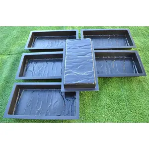 12 Pcs Concrete Design Molds for Paving Brick Slab, Ideal for Patio Garden Path Walkway