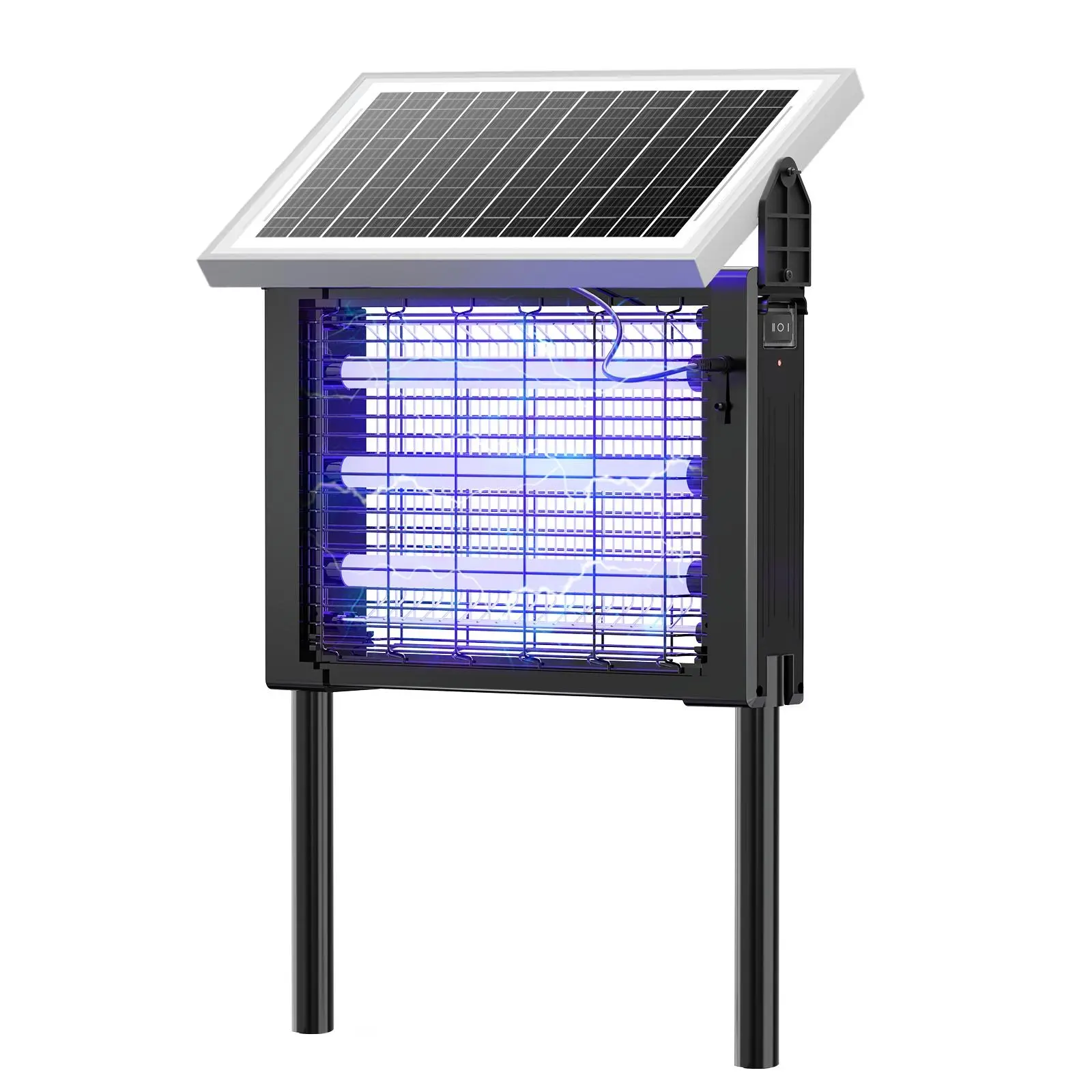 OGERY 3500V Solar Bug Zapper, High Power Cordless Mosquito Zapper with Smart Light Sensor, Dual Solar & USB Rechargeable Insect Killer for Patio, Garden, Backyard, Outdoor Use