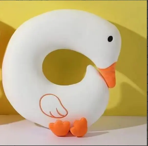 Travel Pillow With Duck  Design, Cute Animal Neck Pillow Support U Shaped Cushion Plush Soft Rest Reading Pillow Sleeping Pillow for Airplane Train Car (Duck)