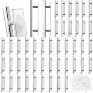Self Stick Push Pull Helper Stick on Drawer Pulls ABS Plastic Adhesive Door Cabinet Handles Peel and Sticks for Kitchen Sliding Door Furniture Easy Installation