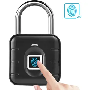 Keyless Fingerprint Padlock with Advanced Biometric Security, Rechargeable All-Weather Lock for Lockers, Gates, Gym, and Outdoor Use