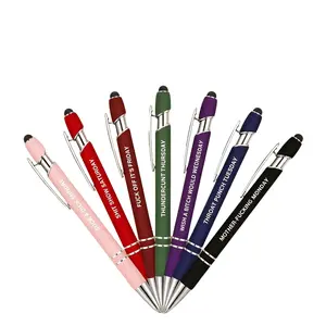 7Pcs Funny Quotes Metal Ballpoint Pens Set Stress Relief Humorous Writing Pen Novelty Office Gift for Coworkers Nurses Men Women