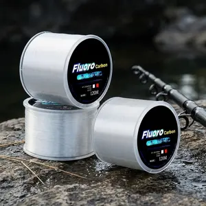 Fluorocarbon Coated High Sensitivity Carbon Fiber Fishing Leader Line, 120m Sinking, 0.20-0.60mm, 7-45lb Test, Saltwater Freshwater Lure Fishing, Long Cast Durable High Strength Tackle