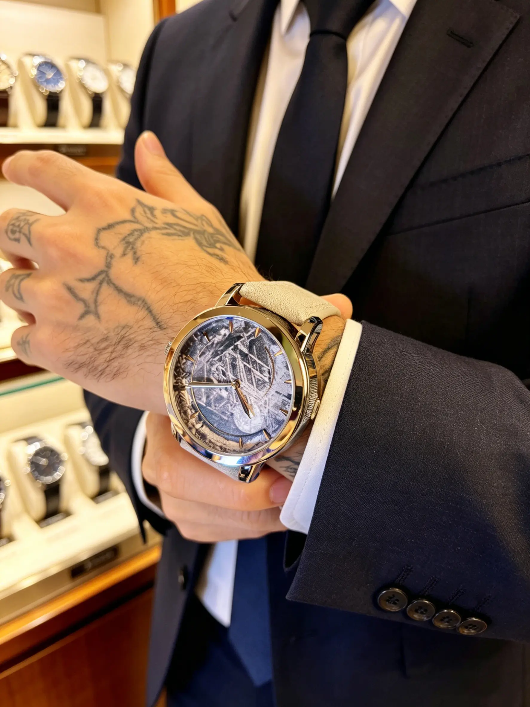 Meteorite Style Transparent Men's Mechanical Watch, Stylish Watch, Automatic Winding, Artistic Dial, Premium Leather Strap, Elegant Gift Box Packaging
