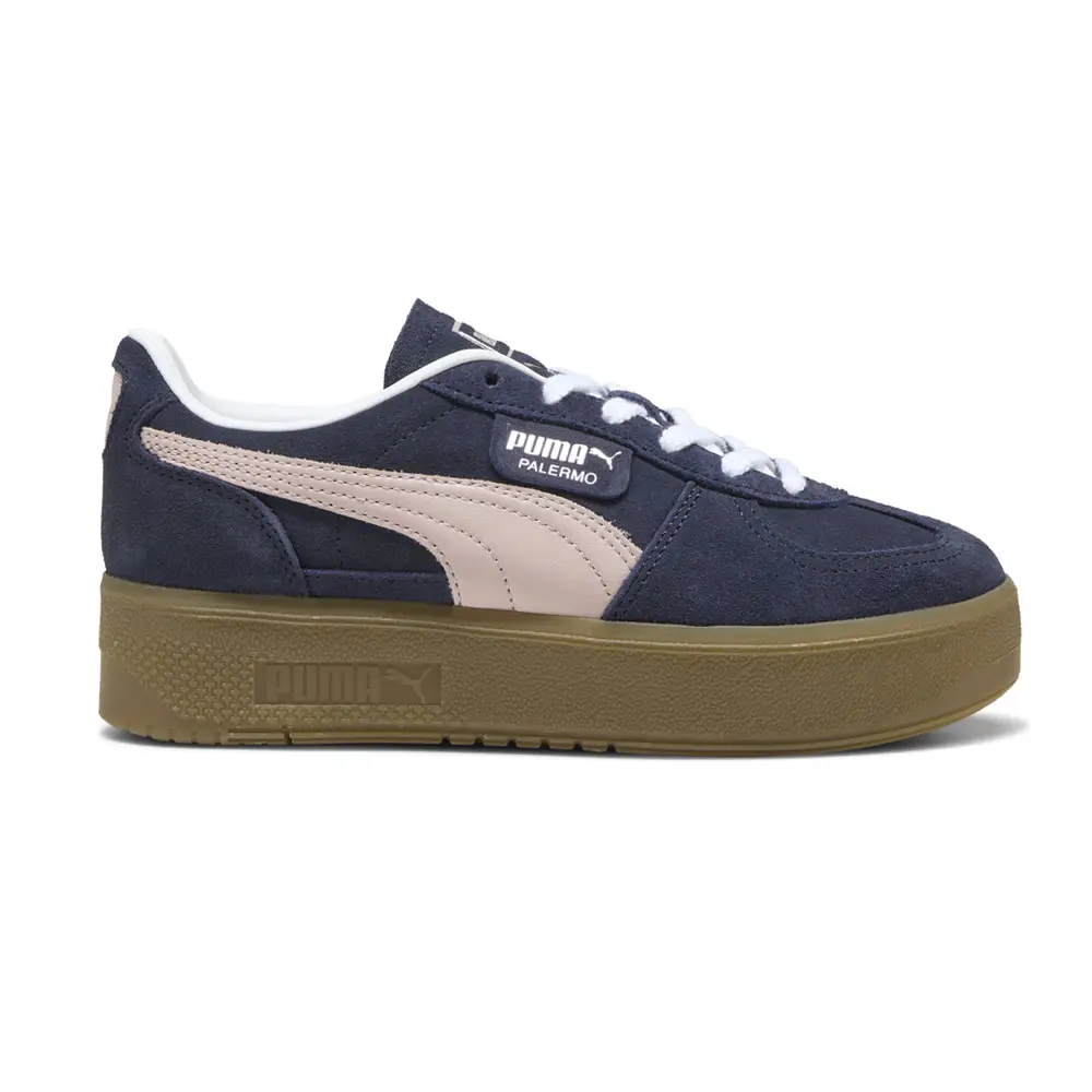 PUMA Womens Palermo Elevata Lace Up Sneakers Shoes Casual - Blue