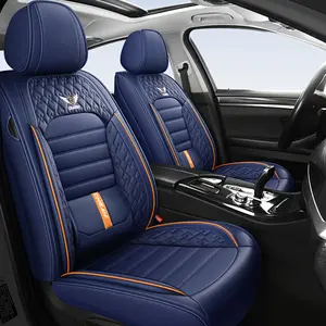 KOLZIIS Seat Covers Full Set, Black Seat Covers for Cars 5 Seats, Car Seat Protector, Waterproof Nappa Leather Car Seat Cushion, Front and Rear Car Seat Cover Fit for Most Sedans SUV Pick-up Truck Car Interior Kit