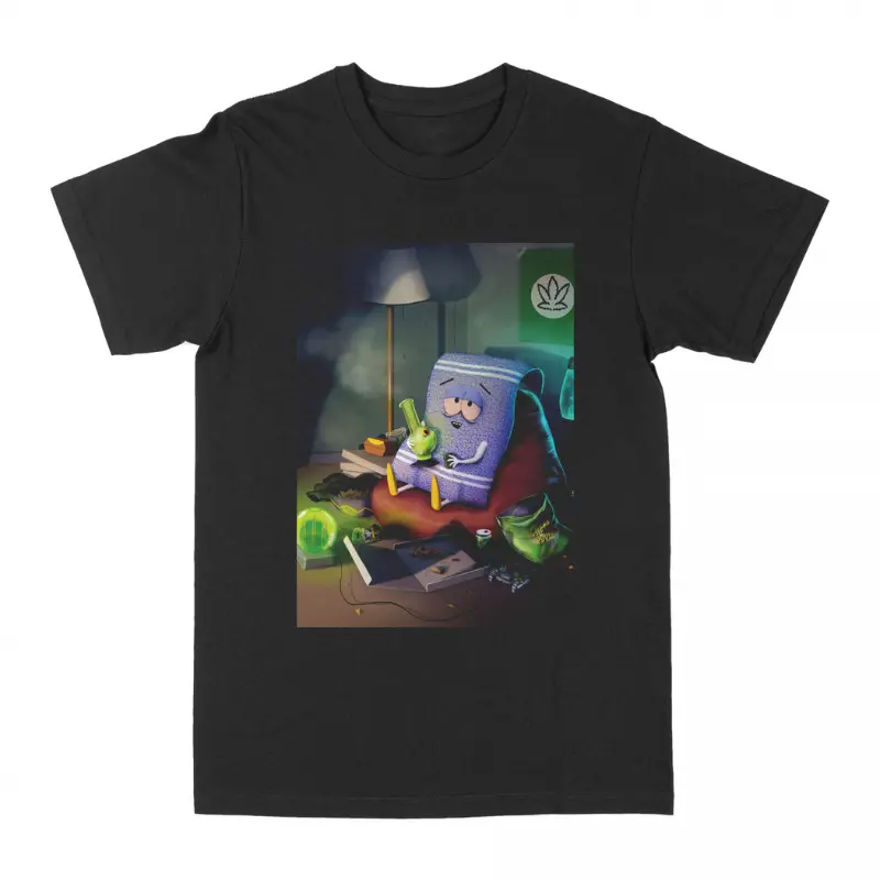 South Park Towelie 420 T-Shirt-Printed Pattern, Short Sleeve, Crew Neck, Soft Cotton Fabric