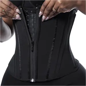 SNATCHED BODY BBL & Lipo Waist Cincher for Women - Hourglass Powernet Faja, Very High Compression, Adjustable Zipper Shapewear, Tummy Control, Stage 4 Colombian Waist Trainer, 15 Flexible Inner Bones, Flat Front Zipper - Elastic