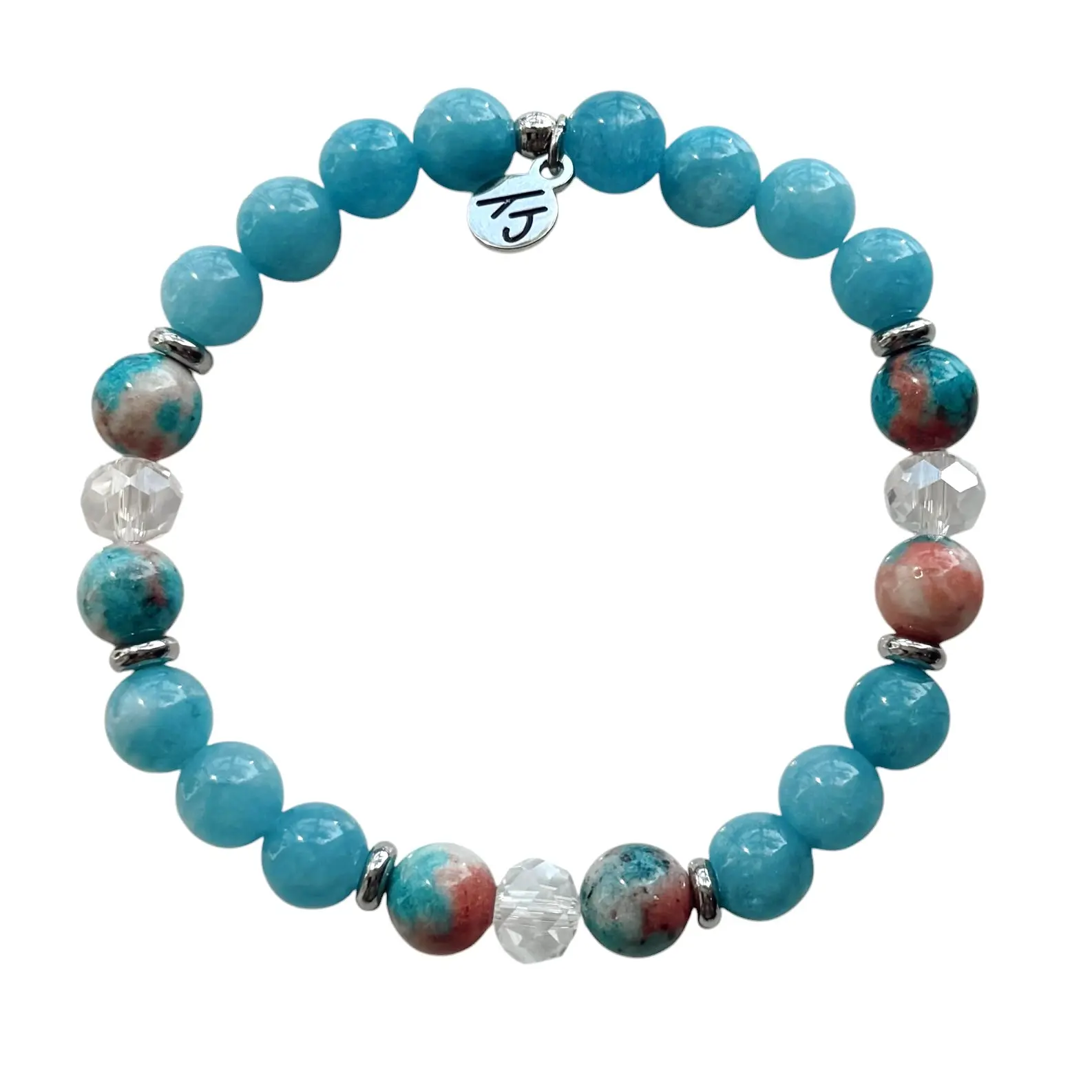 TTT Live Exclusive Blue Quartz Gemstone Happiness Stacker Bracelet
