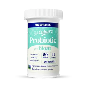 Enzymedica SubCulture Probiotic for Bloat & Digestive Health - Probiotic Supplement Capsules for Women & Men, 50 Billion CFU, Gut Health Support for Adults, Helps Occasional Gas & Bloating - 30 Caps