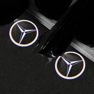 2PCS LED Car Door HD Laser Projector Lights Door Welcome Lamp Interior Car Lights For Mercedes Benz W222 S Class S63 amg 2019 2016 2014 Accessories