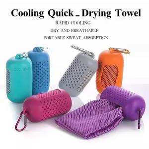 Cooling Towels (40"x12"), Microfiber Chilly Towels Soft Breathable Gym Ice Towel for Workout, Yoga, Sport, Silicone Set Travel Sweat Towels Fast Drying Lightweight Cooling Neck Wraps