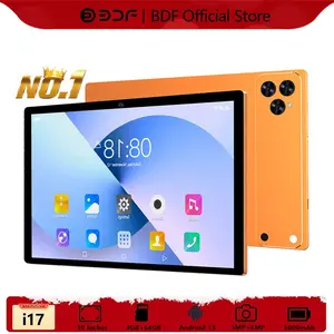10.1 Inch Wireless Tablet PC Android 13 Os, 4GB RAM 64GB Storage, HD Display WiFi USB-C Ports, Dual Camera, Ideal for Media & Communication