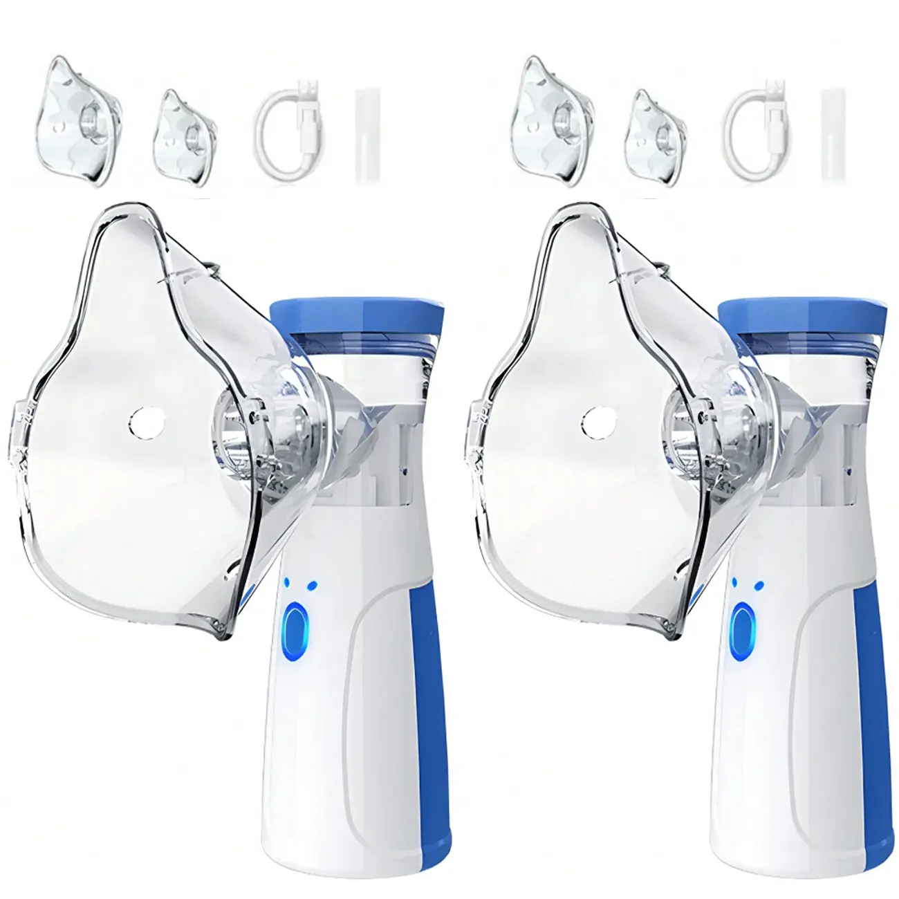2PCS  USB Portable Ultrasonic Nebulizer Machine,  Mesh Nebulizer  Mouthpiece, Compact USB-Enabled for Home, Travel, Portable Nebulizer Machine