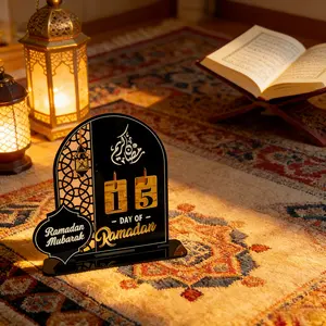 GOLDEN&BLACK Ramadan Advent Calendar Eid Mubarak Countdown Calendars Tracker Date for Gift DIY 2026 Arabic Muslim Islamic Holiday Table Home Decorations 30 DAYS Count Down Calendar ,Jagdlied
