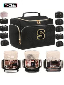 Large Wide-Open Travel Toiletry Bag, Lightweight Makeup Cosmetics Organizer with Handle, Essential Toiletries Storage for All Seasons, Travel Essentials Bag, Travel Cosmetic Bags, Makeup Pouch