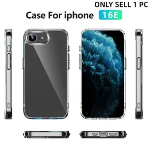 Hybrid Hard Clear Bumper Case for iPhone 16 16E 16 Plus 16 Pro Max, Anti-fall Shockproof Transparent Protective Case, Phone Accessories, Cover