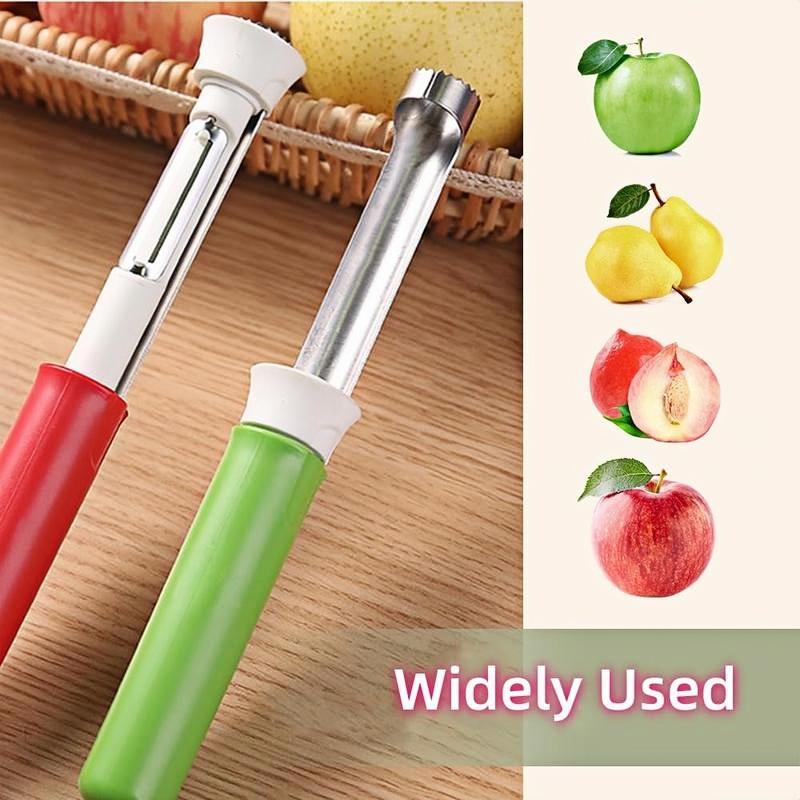 Professional 2in1 Stainless Steel Apple Corer & Peeler Multipurpose Kitchen Tool for Fruits Vegetables Fast Efficient Prep Mess Free Easy Clean