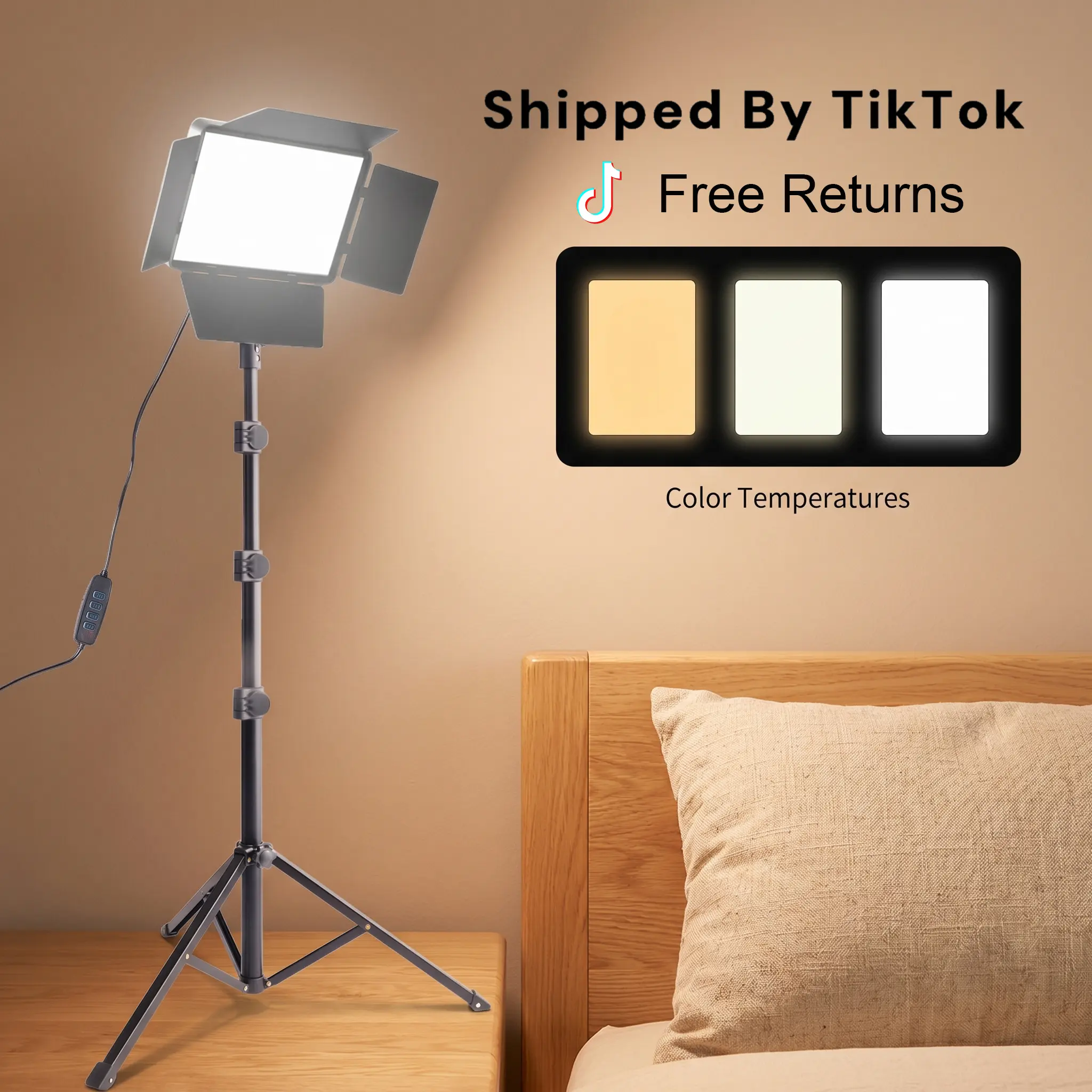 57-inch Photography Video Continuous Output Lighting Kit, 1Pack Upgraded Bi-Color LED Video Studio Lights Aluminum Alloy 2500k~6500k  for Camera Photo Recording Filming Stage Shooting flash sale various size Video Light kit#ring light shade tiktokshopback