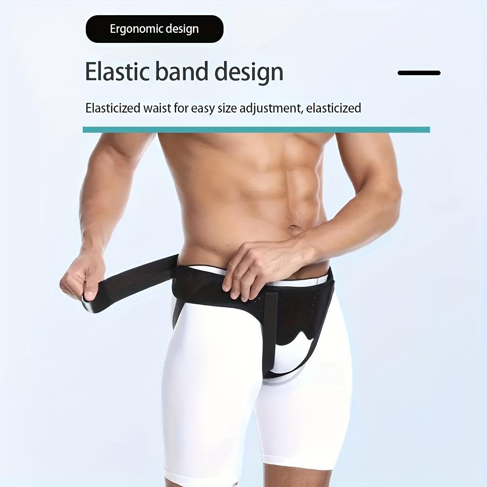 1 Postoperative Hernia Belt, Featuring an Arched Design and Hernia Zone Technology - Heavy Compression, Suitable for Hernia Repair, Inguinal, Umbilical, and Umbilical Hernias, Hernia Surgical Grade Belt (Machine Washable) - Available in Black and White