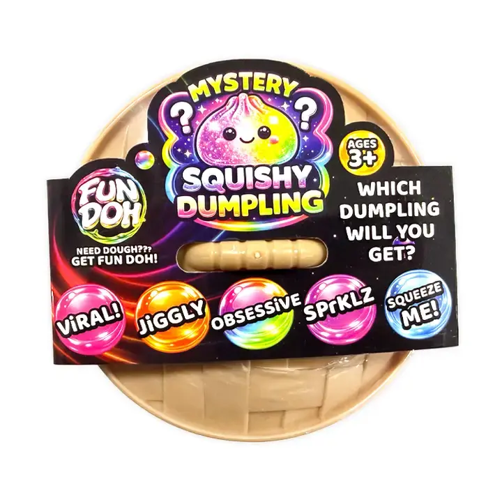 Fun Doh Mystery Dumpling Squishy, Stress Relief Classic Novelty Toy, Squishies for Kids