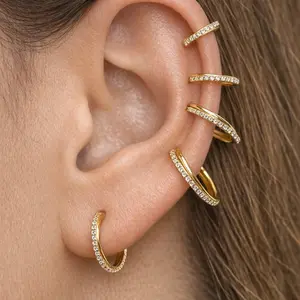 18G/16G Titanium Twisted Clicker Hoop • Hinged Segment Nose Ring • Septum Clicker Ring • Cartilage Hoop • Helix Earring Hoop